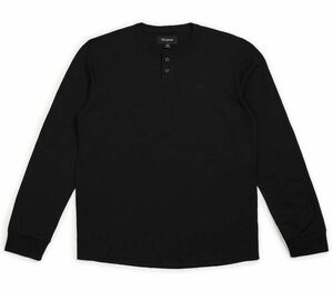 Brixton B-Shield L/S Henley T-Shirt Black XS Tシャツ