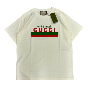 新品 Lサイズ Gucci original GUCCI ロゴ プリント オーバーサイズ Tシャツ