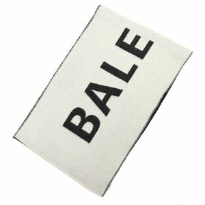 バレンシアガ マフラー 512732 ホワイト ブラック ウール100% 中古 ロゴ ファッション アパレル メンズ レディース