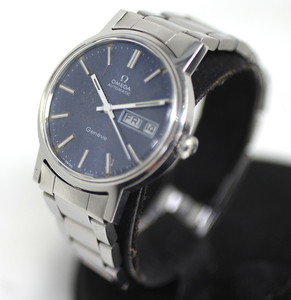 【OMEGA】オメガ　Geneve　ジュネーブ　Cal.1022　自動巻き　デイデイト ブルーダイヤル　メンズ　腕時計