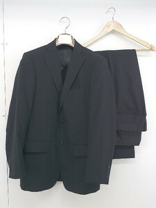 ◇ AXAX HOMME 背抜き シングル パンツ スーツ 上下 サイズ92Y5 ブラック メンズ