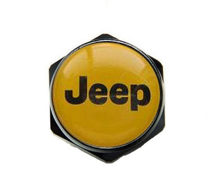 １新着送料込 　JEEP　ロゴ　 ブラックアルミナンバーボルトカバー
