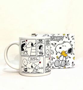 ☆未使用品 PEANUTS SNOOPY スヌーピー カートゥーン マグカップ コーヒーカップ　コミック柄