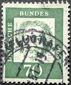 【外国切手】 ドイツ 1961年 発行 有名なドイツ人 - 蛍光紙 消印付き