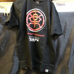 CD-860【中古品】 美品　Tシャツ ブリヂストン　BRIDGESTONE 黒RAKU2 DRIVE Playz