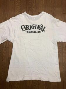 TENDERLOIN テンダーロイン バックロゴ ポケット 半袖Tシャツ サイズ(M) メンズ 白 ホワイト【4782】F