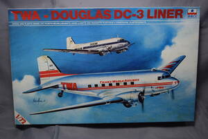 ■珍品1/72　エッシーESCI ダグラスDC-3(TWA・SABENA)【検】Douglas C-47スカイトレイン 海上自衛隊R4D 全日本空輸ANA 日本国内航空JDA