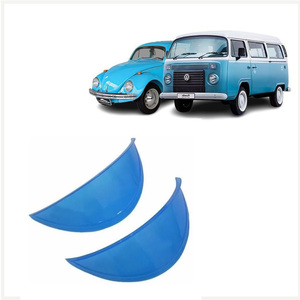 空冷VW *アウトレット アイブロー まつ毛 まぶた ヘッドライト バイザー 青い ブルー アクリル製 VWワーゲン 2個 ペア ビートル T1 T2 バス