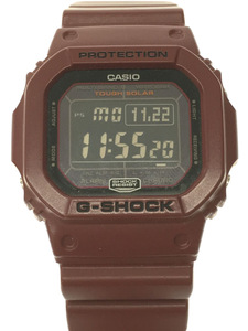 CASIO◆ソーラー腕時計・G-SHOCK/デジタル/BRD/タフソーラー