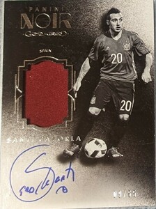 スペイン代表 サンティ・カソルラ 直筆サインカード 65枚限定 cazolra auto Autograph panini noir アーセナル