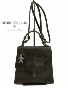 TK 新品近 イタリア製 HENRY BEGUELIN ショルダーバッグ 2way エンリーベグリン