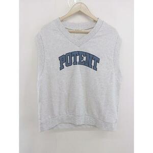 ◇ ◎ continuer de NICE CLAUP ノースリーブ Tシャツ カットソー グレー ブルー レディース