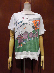 ビンテージ80’s●JANE COLBYレディースカリフォルニアレーズンヘンリーネックTシャツ●230504k5-w-tsh 1980sトップス古着