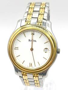 【1円〜/BULOVA/極美品】ブローバ クラシック メンズ ツートン 98H18 Men