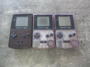 ニンテンドー GAME BOY COLOR/ゲームボーイ カラー/CGB-001/3台セット/動作未確認 ジャンク