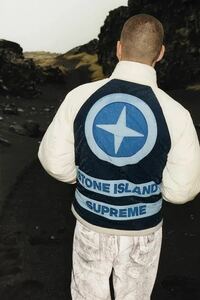 未使用 23AW Supreme Stone Island Reversible Down Puffer Jacket White Mサイズ シュプリーム ストーンアイランド リバーシブル ダウン