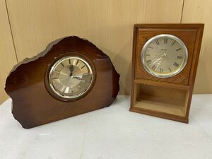 RM6589 CITIZEN 木製 置き時計 QUARTZ 動作未確認 ジャンク品 現状品 1222