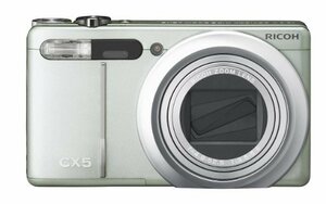 RICOH ハイブリッドAFシステム搭載 光学10.7倍ズーム CX5 グリーンシルバー(中古品)