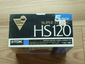 TDK SUPER STRONG HS 120 T-120 VHS 5PACK カセットテープ 新品、未開封品