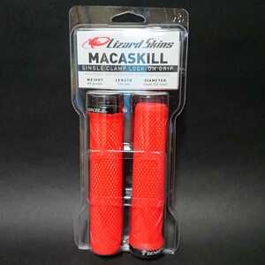 Lizard Skins MACASKILL lock-on grip Red / リザードスキンズ ハンドルバーグリップ レッド 赤 廃盤カラー クロスバイク MTB