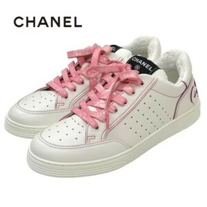 CHANEL シャネル スニーカー レディース 靴 白 24cm F1213