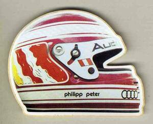 【p0269】90年代中頃 アウディワークスドライバー・フィリップペーターのヘルメット型ステッカー