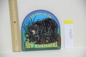 ニューハンプシャー ベアー マグネット New Hampshire LIVE FREE OR DIE 検索 熊 アメリカ 磁石 観光 お土産 グッズ