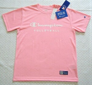 チャンピオン　Champion　VOLLEYBALL　バレーボール用高機能プラクティスTシャツ　ピンク色　サイズ L　吸汗速乾/UV/抗菌防臭機能