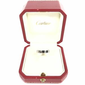 仕上げ済み【カルティエ】本物 Cartier ラブリング K18WG サイズ49 指輪 約9号 750 ミニラブリング 3.9g メンズ レディース ケース付き