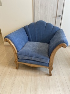 【北海道発】ソファー 椅子 イス 家具 シェル型 アンティーク調 シングル 手渡し可能