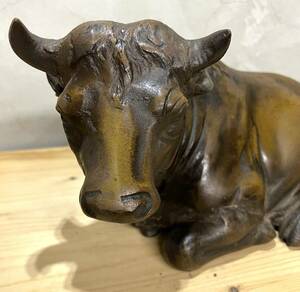 ★中古★昭和レトロ★置物★牛*うし*ＣＯＷ★アンティーク★オブジェ★