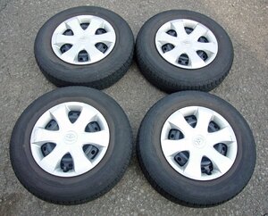 ☆TOYOTA トヨタ 13インチ 鉄ホイル【4.50B 4H 100】ファルケン 夏タイヤ SINCERA 155/80R13 USED品☆