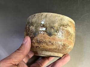 茶碗■古い伊賀焼 涙痕茶わん お茶道具 ぐい呑み酒器 古美術 時代物 骨董品■