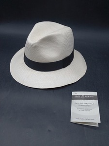 ▽ 【224】 ELOY BERNAL パナマハット / エロイベルナール PALETA White パナマ帽 天然草木 エクアドル製 Mサイズ