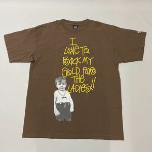 ■ XLサイズ ■ STUSSY ROCKMYGOLD Tシャツ ( ステューシー レア old チャプト 周年 記念 限定 総柄 フォト レア Tee oldstussy )