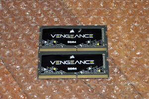 CORSAIR VENGEANCE CMSX8GX4M1A3200C22 合計16GB セット ( 8GB 2枚組 ) SODIMM DDR4-3200 PC4-25600 8GB 2枚組 動作品