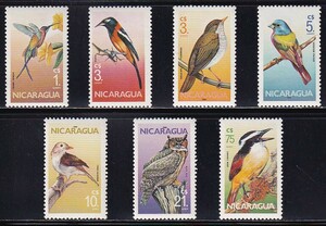 64 ニカラグア【未使用】＜「1986 SC#1500-1506 鳥」 7種完 ＞