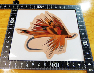 ウエット フライ ステッカー 13×11.5(cm) Fly10　 　[釣り 魚 トラウト 毛針]