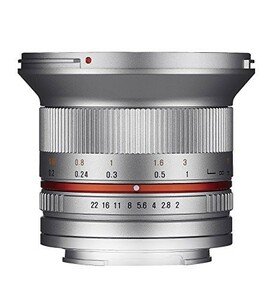 SAMYANG 単焦点広角レンズ 12mm F2.0 シルバー フジフイルム X用 APS-C用