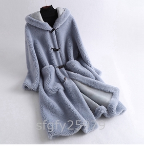 D117☆冬物 羊毛 本毛皮 フロック 毛皮コート ファーコート おしゃれ 暖かい アウター サイズ/色選択可