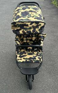 ☆美品◇ A BATHING APE BAPE アベイシングエイプ × AIRBUGGY エアバギー COCO PREMIER ココプレミア 1ST CAMO イエローカモ ベビーカー