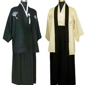 メンズ 3点(襦袢/羽織/袴)男性用 和服 夏 夏羽織 着物セット 演出服 YWQ585