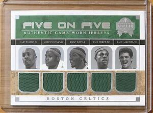 2004-05 Skybox Fresh Ink Five On Five Jersey Celtics Knicks NBA ジャージカード Pierce Penny Hardaway Marbury Payton Houston