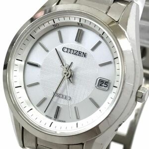 CITIZEN シチズン EXCEED エクシード Eco-Drive エコドライブ 腕時計 H050-T020372 電波ソーラー ラウンド TITANIUM チタン 動作確認済み