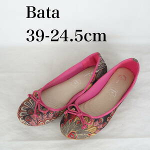 MK5087*Bata*バタ*レディースバレエシューズ*39-24.5cm*ペイズリー