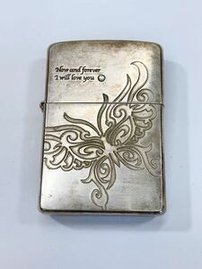 021 ZIPPO ジッポ ジッポーライター オイルライター バタフライ　蝶々　喫煙具　未チェックジャンク