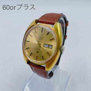 4B036 【動作品】TISSOT ティソ 腕時計 メンズ ゴールド系 自動巻 通電動作確認済