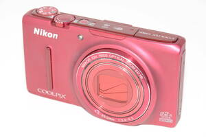 【外観特上級】Nikon ニコン COOLPIX S9500 ヴェルヴェットレッド　#s5359