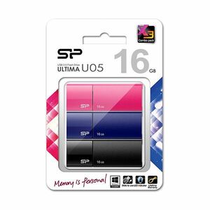 【新品】（まとめ）シリコンパワーUSB2.0フラッシュメモリ Ultima U05 16GB SP048GBUF2U05VCM1パック(3個)【×2セ