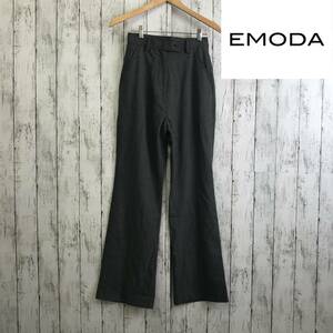 EMODA エモダ センタープレスパンツ　Mサイズ　ブラック　シルエットをきれいに魅せてくれる　S10-134　USED